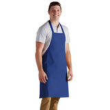 PREM. Bib Apron in With 2+1 pockets Twill Fabric 7.25oz 65/35 P/C size 28in W X 33in L Multi-Color