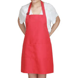 PREM. Bib Apron in With 2+1 pockets Twill Fabric 7.25oz 65/35 P/C size 28in W X 33in L Multi-Color