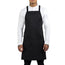 PREM. Bib Apron FULL Length No Pockets Twill Fabric 7.25oz 65/35 P/C size 28in W X 33in L Color Black / White 6/Pack