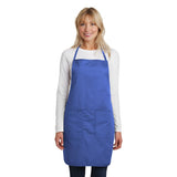 PREM. Bib Apron FULL Length in With 2 pockets Twill Fabric 7.25oz 65/35 P/C size 29in W X 34in L Multi-Color 6/Pack