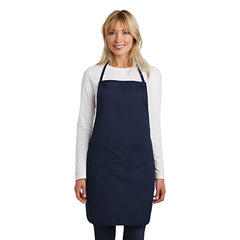 PREM. Bib Apron FULL Length in With 2 pockets Twill Fabric 7.25oz 65/35 P/C size 29in W X 34in L Multi-Color