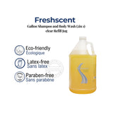 Freshscent™ Gallon Shampoo and Body Wash (2in 1) clear Refill Jug 3.78L 2/ Pack