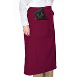 PREM. Apron BISTRO Style 2 Pockets Twill Fabric 7.25oz 65/35 P/C size 36in W X 29in L Multi-Color