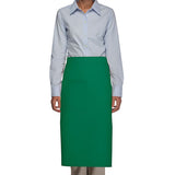 PREM. Apron BISTRO Style 2 Pockets Twill Fabric 7.25oz 65/35 P/C size 36in W X 29in L Multi-Color