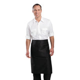 PREM. Apron BISTRO Style size 2 Pockets Twill Fabric 7.25oz 65/35 P/C size 36in W X 29in L Color Black/White 