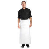 PREM. Apron BISTRO Style size 2 Pockets Twill Fabric 7.25oz 65/35 P/C size 36in W X 29in L Color Black/White 