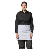 PREM. Apron DESIGNER 4 WAY No Pockets Twill Fabric 7.25oz 65/35 P/C size 35in W X 21in L Color Black/White