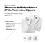 GIFT SET FOR COUPLES 2 Premium Waffle Shawl Collar Spa Robes White Size: M- L/XL + 2 Pairs Plush Indoor Slippers Unisex 1/Pack