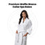 Premium Waffle Weave (60%C-40%P Pre-Shrunk) 300GSM Shawl Collar Bathrobe Unisex White Size: L/XL 2/Pack