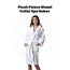 Plush Fleece (100%P Coral) Extra Soft 400GSM Shawl Collar Spa Robes Unisex White Size: 4XL 2/Pack