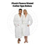 Plush Fleece (100%P Coral) Extra Soft 400GSM Shawl Collar Spa Robes Unisex White Size: MEDIUM 2/Pack