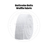 Bathrobe Belts Velour (100%C Pre-Shrunk) Double Loop Cotton 500GSM Robe Belt Standard size 70"L White 12/Pack