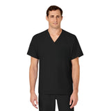 Cook Shirt SHORT SLEEVE V-Neck Twill P/C Color Black