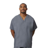 PREM. Scrub TOP V-Neck PULLOVER Style Short Sleeve No Pockets Twill Fabric 5.5oz Poplin 65/35 P/C Multi-Color sizes XS-XL