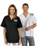 Cook Shirt SHORT SLEEVE V-Neck Twill P/C Color Black