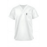 PREM. Scrub TOP SHIRT V-Neck Short Sleeve 1 Chest Pocket Twill Fabric 4.5oz Poplin 65/35 P/C Multi-Color sizes XS-XL 