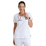 PREM. Scrub TOP SHIRT V-Neck Short Sleeve 3 Pockets Twill Fabric 4.5oz Poplin 65/35 P/C Multi-Color sizes 2XS-XL