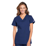 PREM. Scrub TOP SHIRT V-Neck PULLOVER Style Short Sleeve 1 Chest Pocket Twill Fabric 4.5oz 65/35 P/C Multi-Color sizes 2XS-XL 