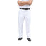 PREM. Chef Pant BAGGY Style Elastic Waist Band with Drawstring & 4 Pockets P/C Twill Fabric Color White sizes XS-XL 3/Pack