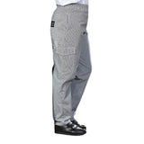 PREM. Chef Pant CARGO Style Elastic Waist Band with Drawstring & 6 Pockets P/C Twill Fabric Color Woven Checker sizes XS-XL 