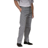 ECONO Chef Pants Dome Closure P/C Twill Fabric Color Woven Checker sizes XS-XL