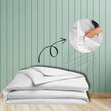 T-250 Prem. Percale Plain Cotton-Poly Duvet Covers ZIPPER FULL 82"x88" Color: White 2/Pack