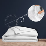 T-250 Prem. Percale Plain Cotton-Poly Duvet Covers ZIPPER KING 88"x102 Color: White 2/Pack