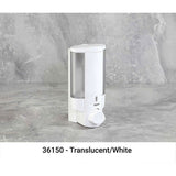 Dispensador de artículos de baño líquidos AVIVA, 1 cámara, color blanco o vainilla y translúcido, 1 unidad