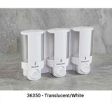 AVIVA Liquid Bath Amenities Dispenser 3-Chambers color White OR Vanilla & Translucent 1/Pack