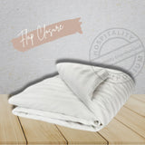 T-260 Luxury Percale Cotton-Poly Duvet Covers FLAP QUEEN 88"x88" color: White 1cm striped 2/Pack