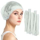 Disposable Bouffant Scrub Head Cover Stretchable NonWoven Caps White