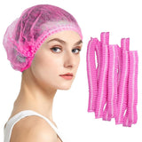 Disposable Bouffant Scrub Head Cover Stretchable NonWoven Caps Pink