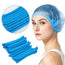 Disposable Bouffant Scrub Head Cover Stretchable NonWoven Caps Blue 200/Pack