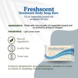 Freshscent™ Deodorant Body Soap Bars 1.0 oz vegetable based ind. wrapped 28.5gm 500's / Pack