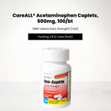 CareALL Acetaminophen Caplets, 500mg, 100/bt (NBE Tylenol Extra Strength) (USA)