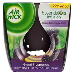 AIRWICK Candle 105G Purple Black Berry Spice 12/Pack