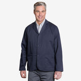 PREM. SHORT COUNTER Coat Snap Closure 2 Pockets P/C Twill Color Navy sizes XS-XL