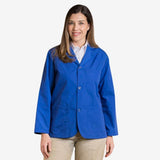 PREM. SHORT COUNTER Coat Button Closure 3 Pockets P/C Color White/Navy/Royal Blue sizes XS-XL 3/Pack