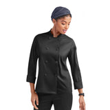 PREM. Chef Coat Women's LONG SLEEVE Plastic Button Closure P/C Twill Fabric sizes XS-XL 3/Pack