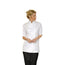 STD. Chef Coat SHORT SLEEVE Plastic Button Closure P/C Twill Fabric Color White sizes XS-XL 3/Pack