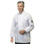 PREM. Chef Coat Master LONG SLEEVE Hand-rolled Button Closure P/C Twill Fabric Color White with Black Trim sizes XS-XL 3/Pack