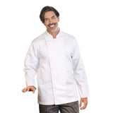 Premium Florence Chef Coat Poly/Cotton Twill Plastic Button Closures Long sleeve Color White Size 2XS-XL