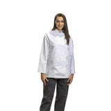 Premium Chef Coat 100% Cotton Twill Long Sleeve with Knot Button Closures Color White Size XS-XL