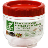 STERILITE Stack & Twist Container 500ml Plasticware Color Red Packaging 24/Box