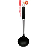 GOURMET Soft Grip SS/Nylon Ladle Kitchenware 12 inch Black 10/Pack