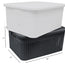 STERILITE Basket Weave with Lid Large Plasticware Size 15x11x7 inch Color Grey / White Packaging 12/Box