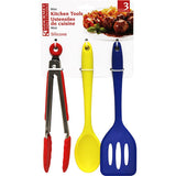 GOURMET Silicone Cooking Utensils Mini 3 Pcs Kitchenware Size 8 inch Packaging 12/Box