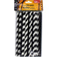 PLANET SMART Straw Paper 50 Pack Black & White Tableware Packing 24/Box