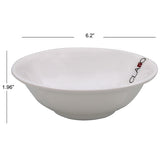 GOURMET White Salad Bowl 6.2 inch 100% Melamine Plasticware Packaging 24/Box