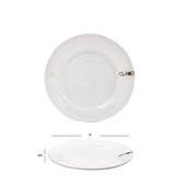 GOURMET White Dessert Plate 8 inch 100% Melamine Plasticware Packaging 24/Box